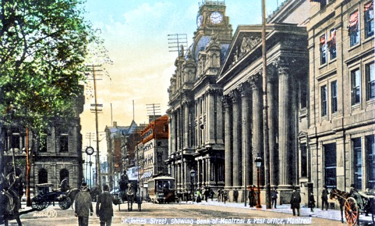 Bank of Montreal head office circa 1900, Montreal