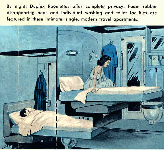CPR The Canadian sleeping
              car roomette by night