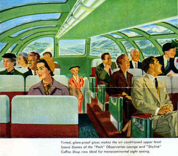 CPR The
                Canadian interior of dome car