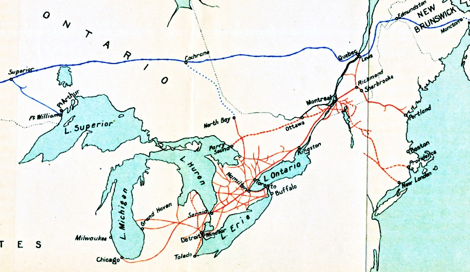 map Grand Trunk System and NTR