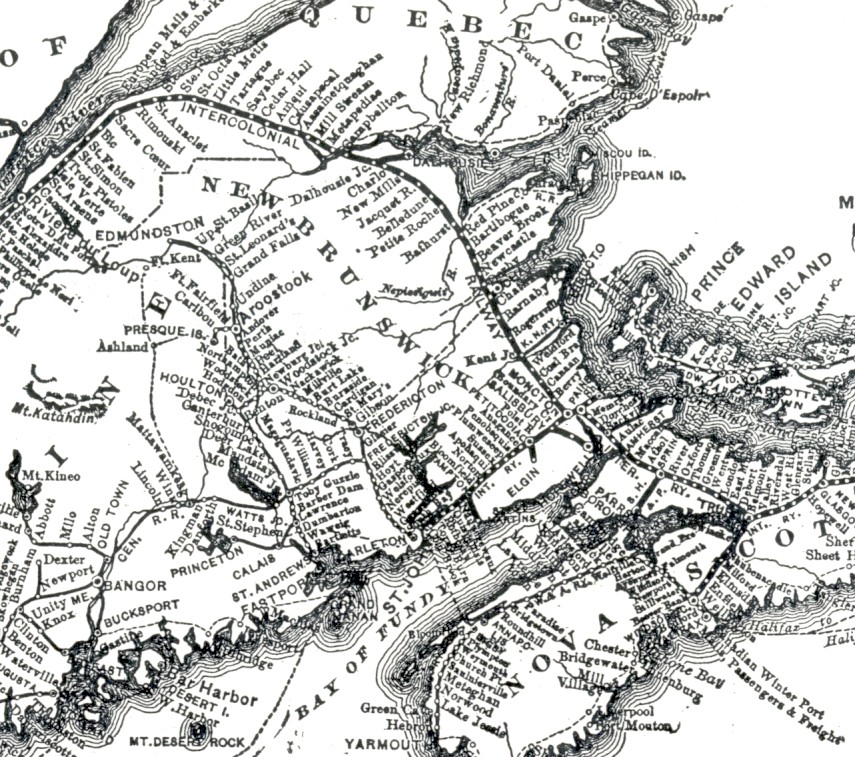 Intercolonial Railway map 1887