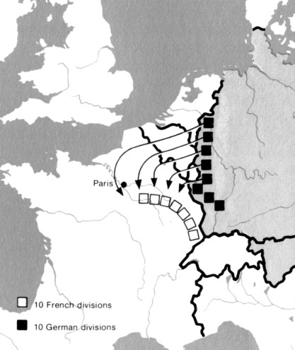 map: Schlieffen Plan as planned
