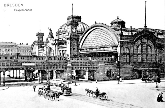 Dresden railway station circa 1900