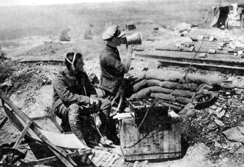 Great War wireless at artillery battery