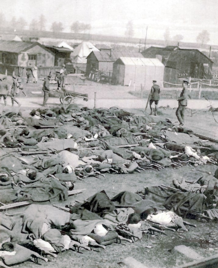 Great War field hospital stretcher cases