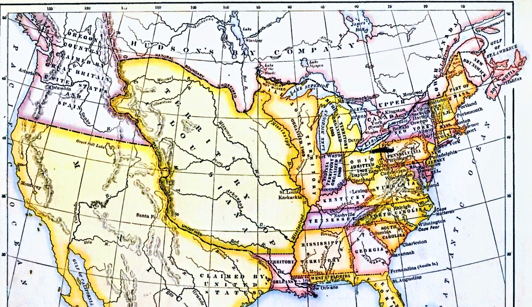 Map North America 1810