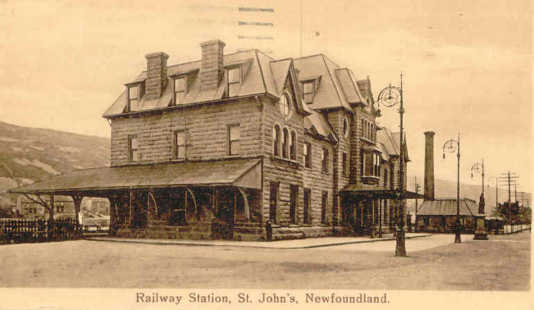 Newfoundland Railway, St. Johns depot during the Reid era.