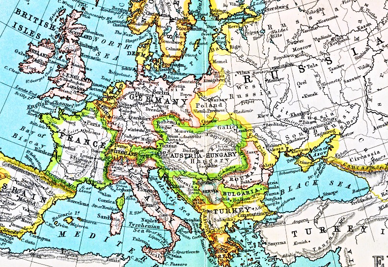 map: Europe 1900
