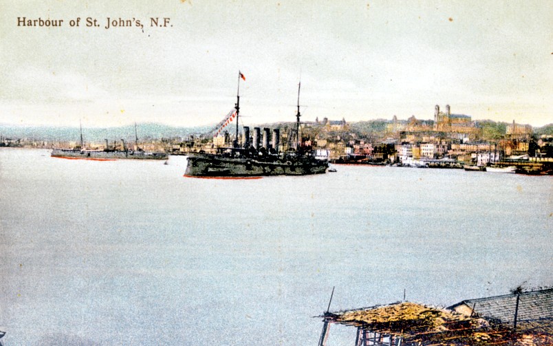 St John's Newfoundland harbour british warships
