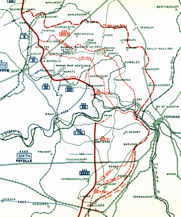 Map Battle of the Somme Beaumont Hamel