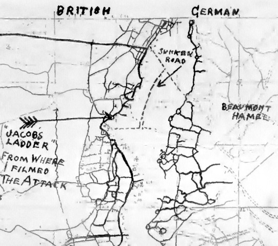 Map Beaumont Hamel Battle of the Somme Newfoundland Regiment