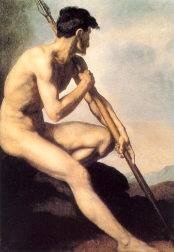 Theodore Gericault, Nude Warrior with a Spear, 1810