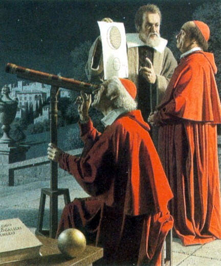 1609 Galileo Galilei shows the heavenly spheres aren't perfect.