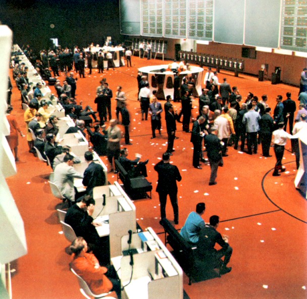 Montreal Stock Exchange trading floor 1960s