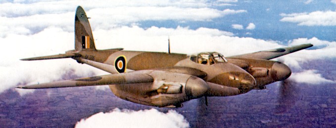 World War 2 Mosquito aircraft in flight
