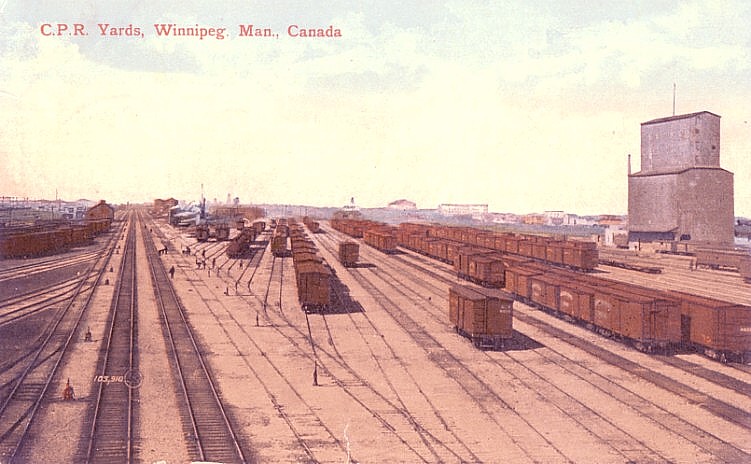 Winnipeg CPR yards circa 1900.