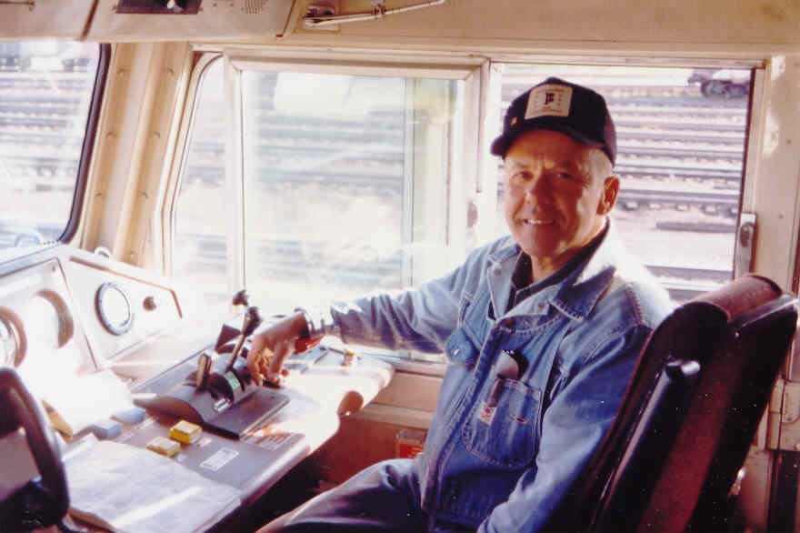 Rolly in cab of a 6400