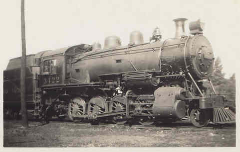 CPR locomotive 3422. Rolly's first paid trip.