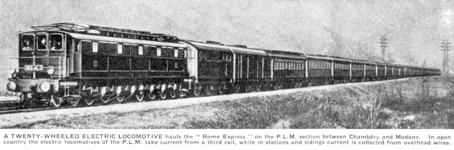 PLM electric locomotive on the road.