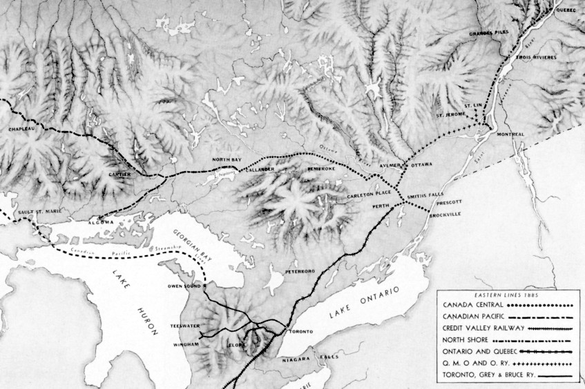 Canadian Pacific Railway map 1885