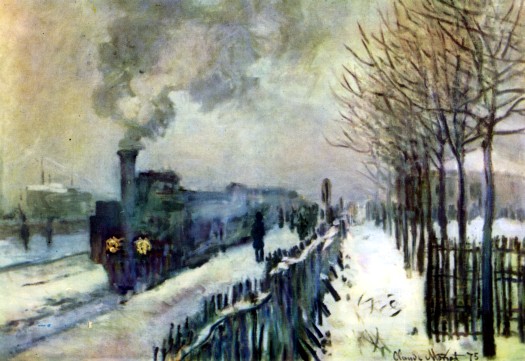 Le train dans la neige Monet 1875