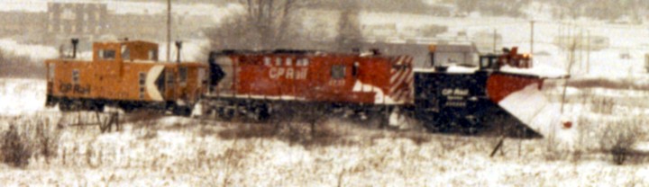 CPR 8737 railway snowplow extra