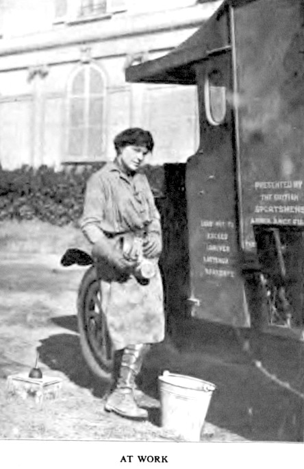 Mary Dexter, GMC ambulance, trench boots