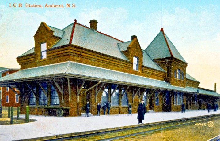 Amherst Nova Scotia Intercolonial Railway station circa 1910