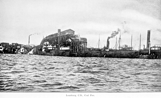 Port of Louisburg Nova Scotia coal pier circa 1910