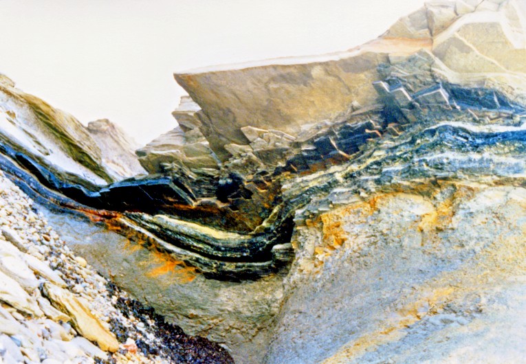 Sedimentary rock layers at Glace Bay