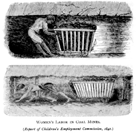 Women's labour in coal mines 1842